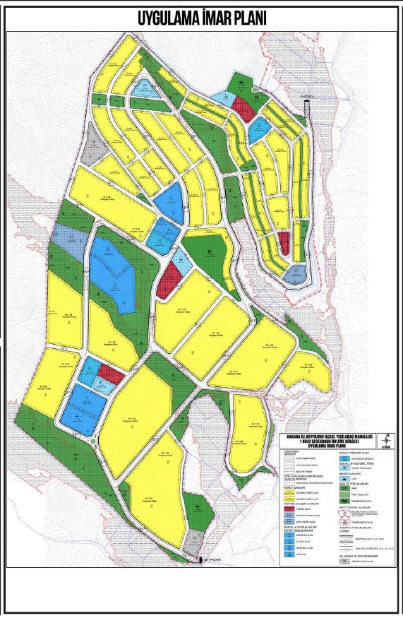Yeşilağaç Mahallesi 579 ada 61 parsel 1 nolu Gecekondu Önleme Bölgesi 1/1000 ölçekli Uygulama İmar Planı